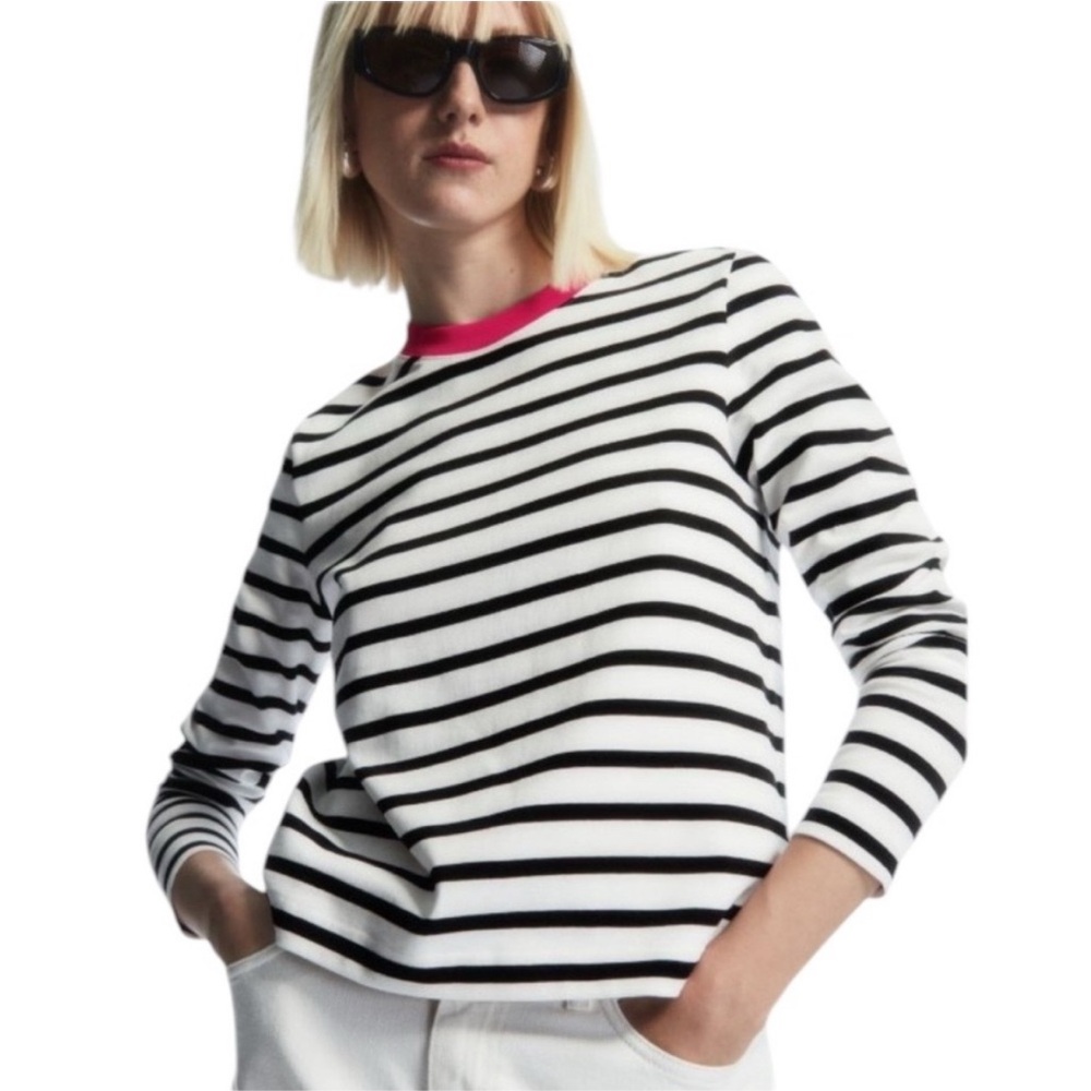 COS Black and White Striped Breton